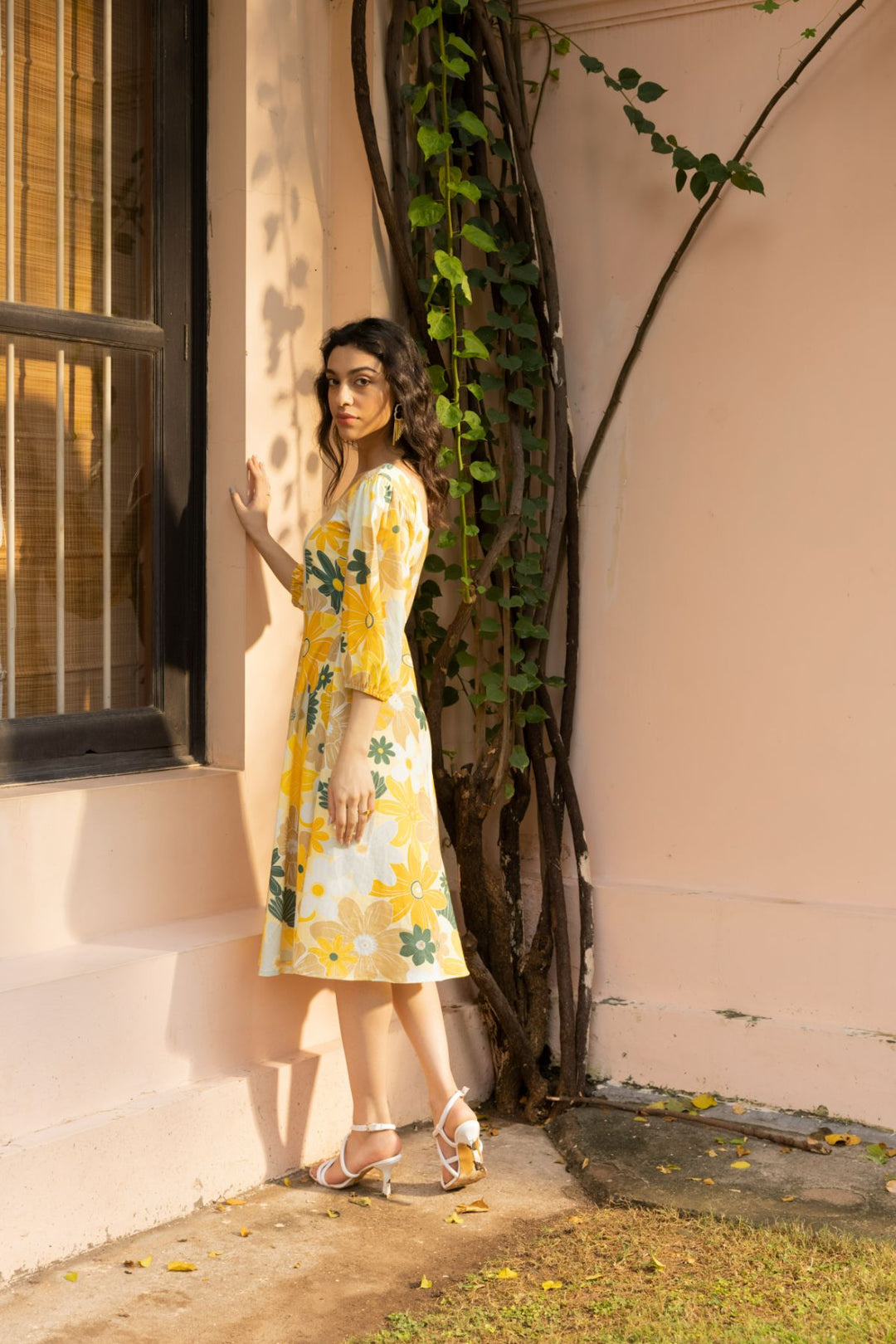 Blair Dress - Mosaic Yellow Print