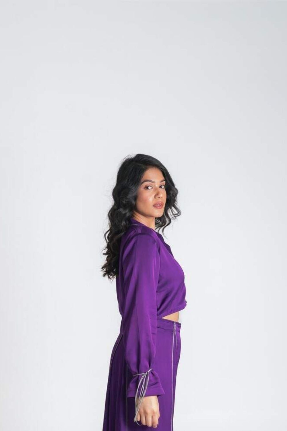 Purple full sleeved top