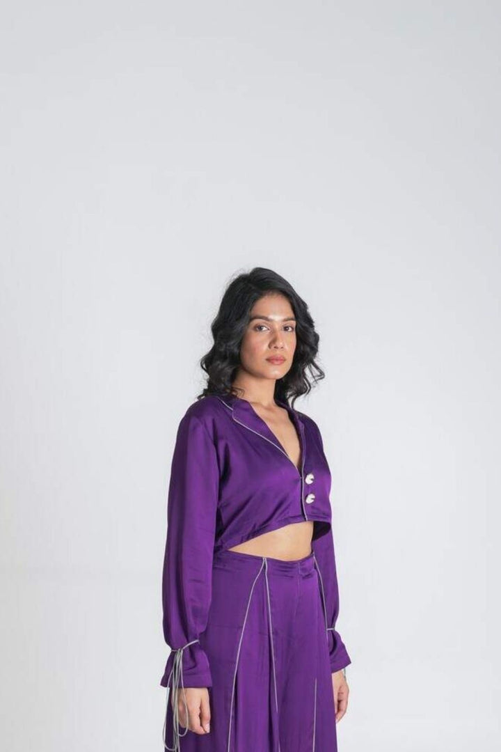 Purple full sleeved top