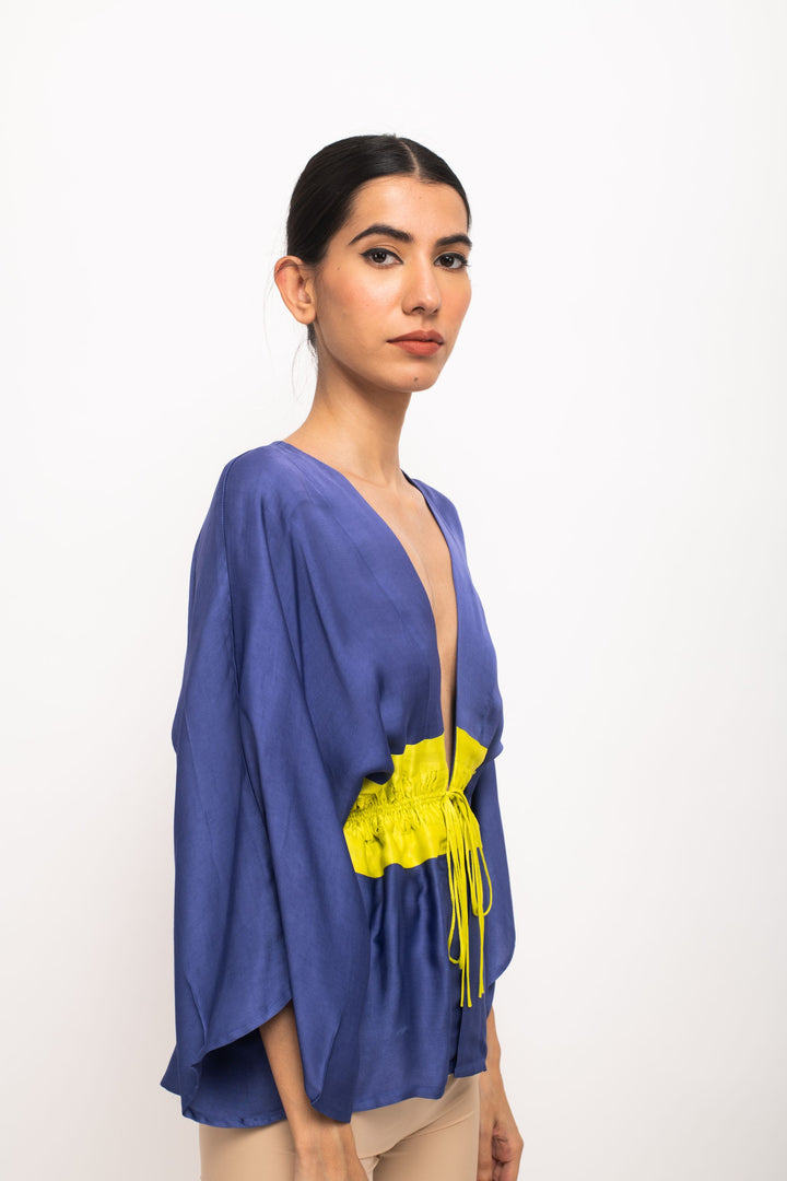 Blue-Neon Short Cape