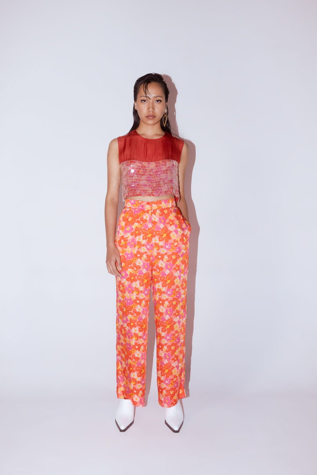 Poppy Crop Top And Trousers Co-ord