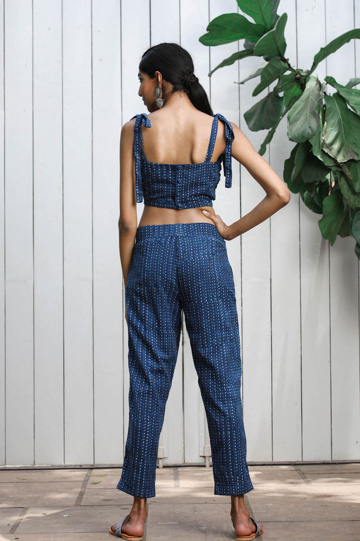 TIE UP CROP TOP & PANT (SET OF 2)