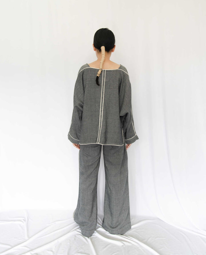 FIDDLE FADDLE GREY TOP