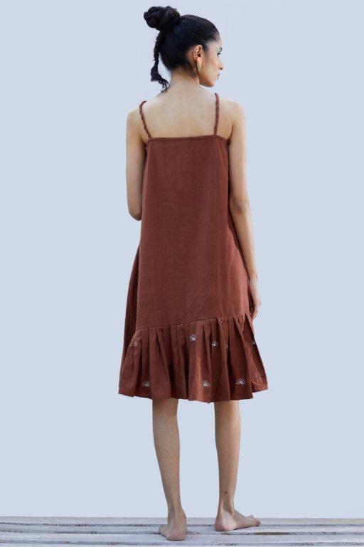 Cinnamon Brown Comfort Dress