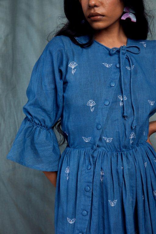 MARGRET DRESS - INDIGO