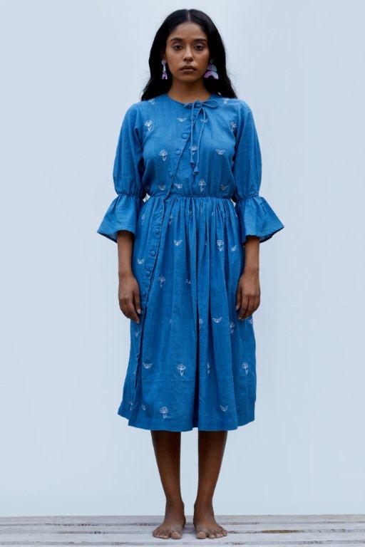 MARGRET DRESS - INDIGO