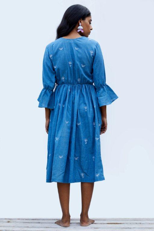 MARGRET DRESS - INDIGO