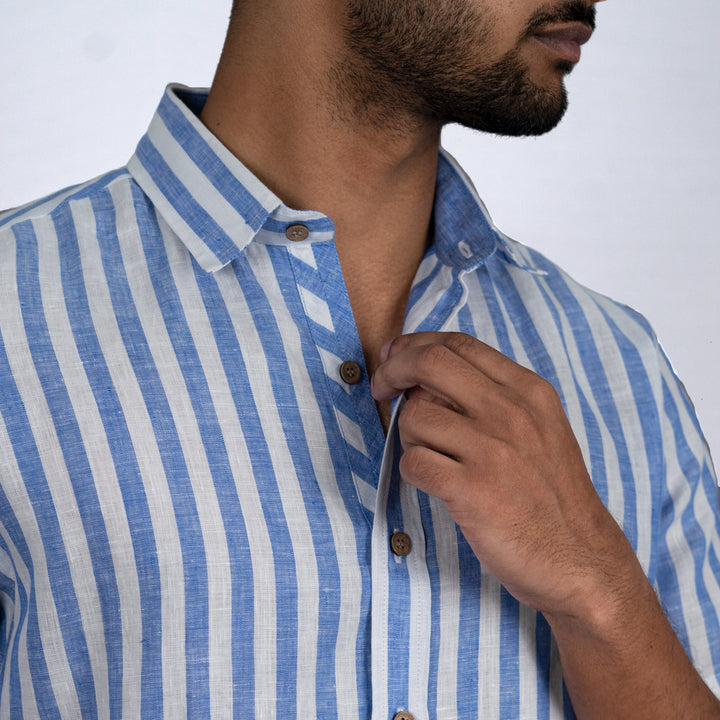 Drake - Light Blue Stripes Shirt