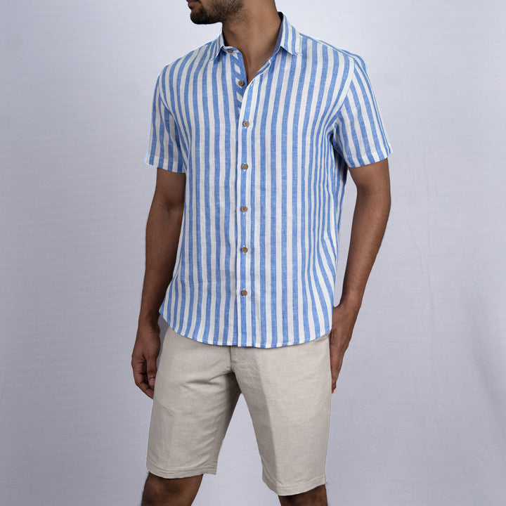 Drake - Light Blue Stripes Shirt