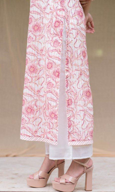PINK FLORAL LACE TUNIC (SET OF 2)