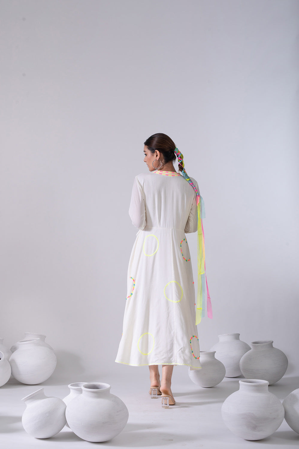 Kediyo Ivory Overlapped Dress