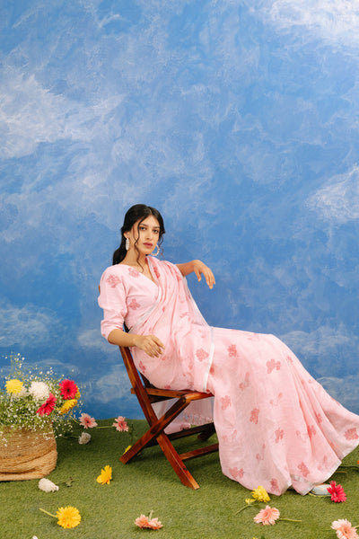Sakura Linen Sari