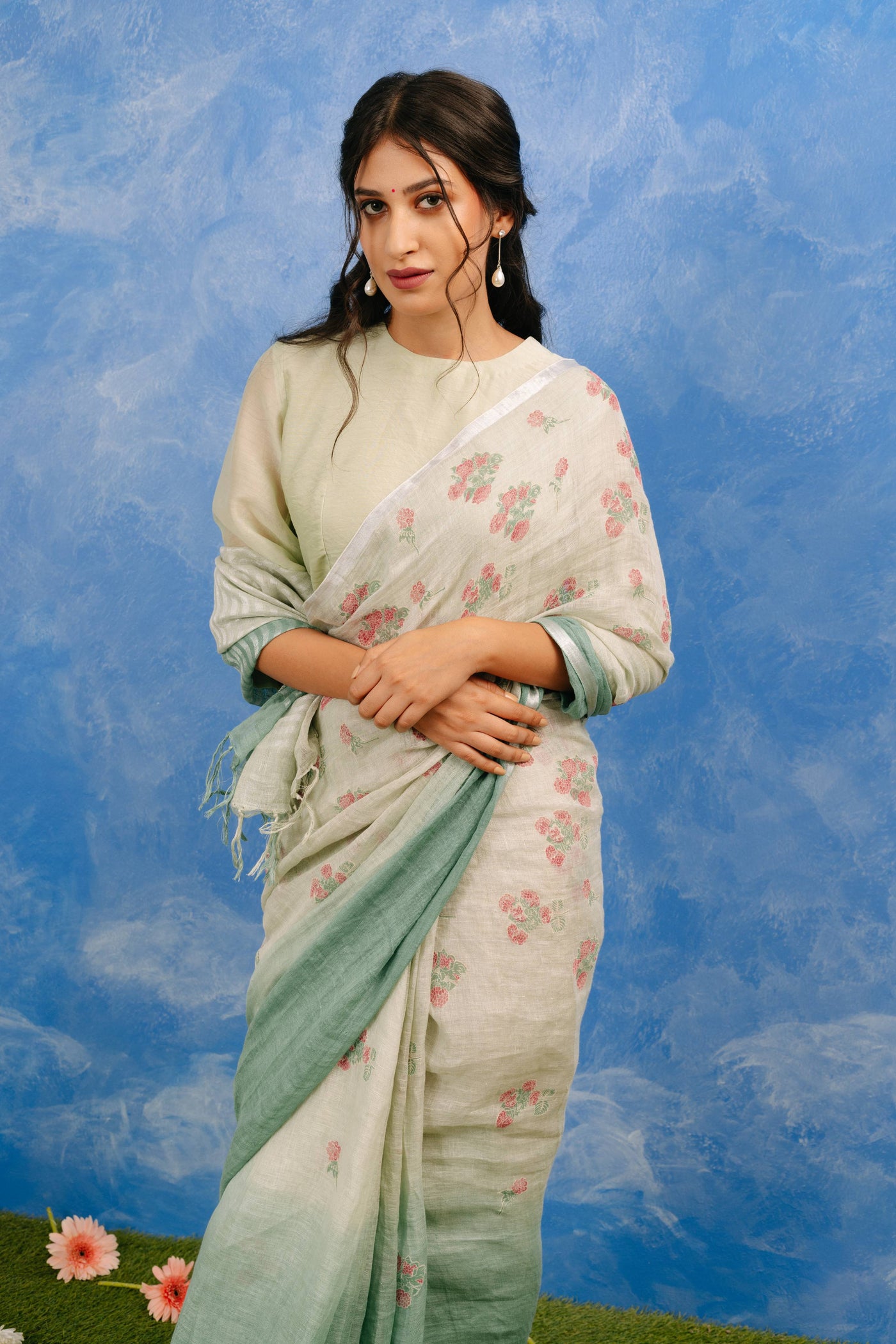 Ras Bhari Linen Sari
