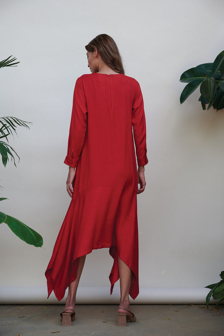 Scarlet Solid Dress