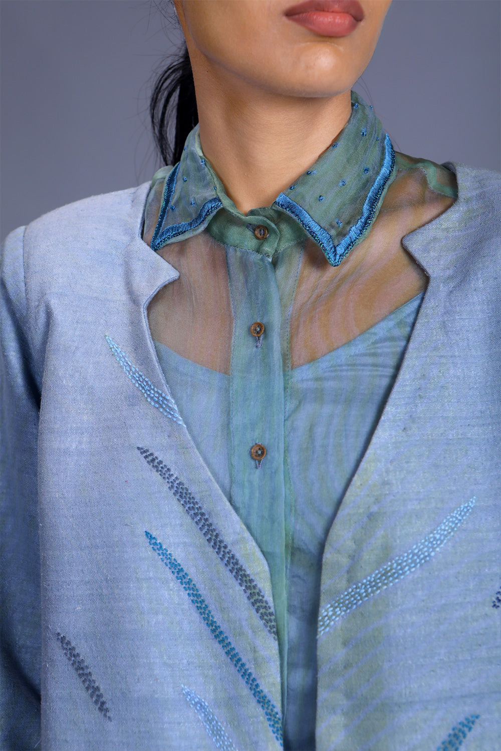 Sea Waves Organza Shirt