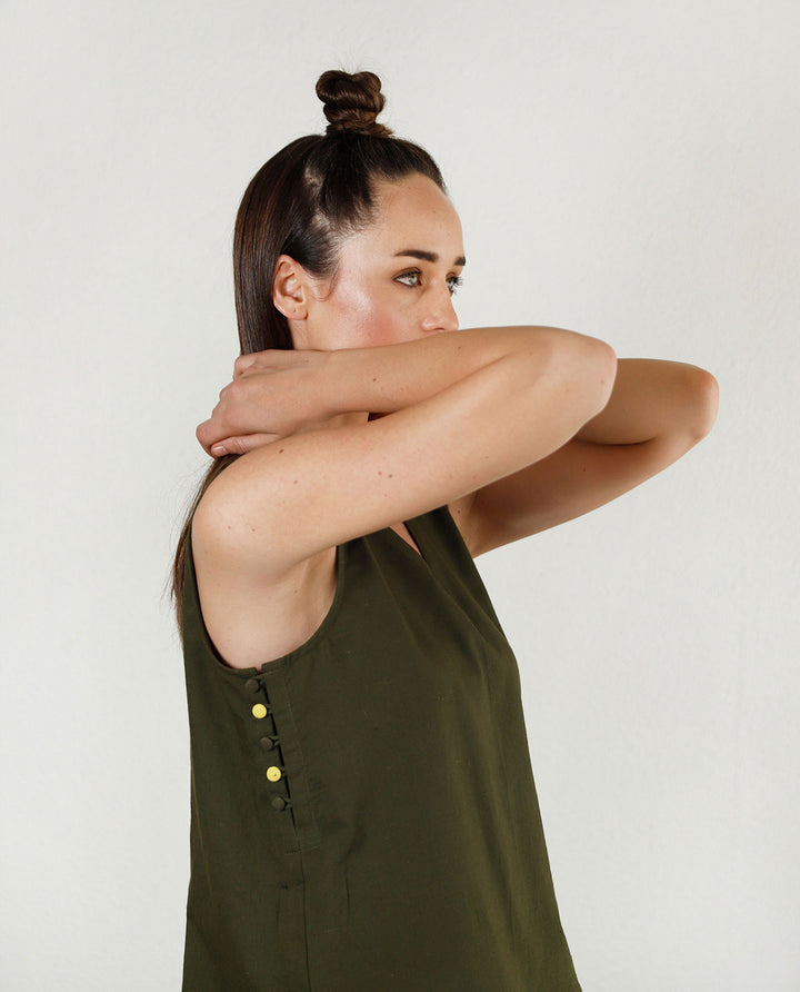 SOLID MOON OLIVE CO-ORD