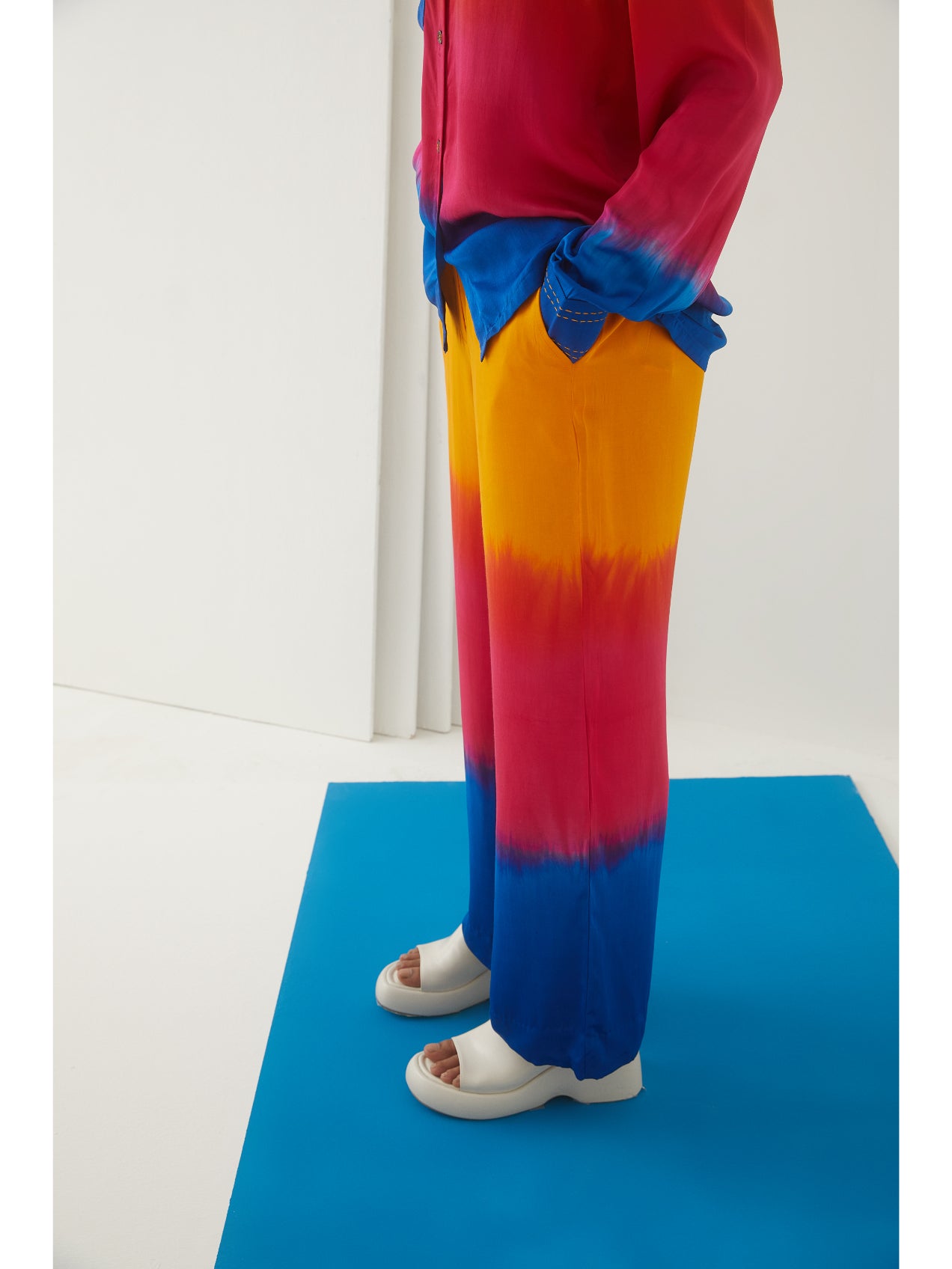 Sunset Tie Dye Shirt And Trousers