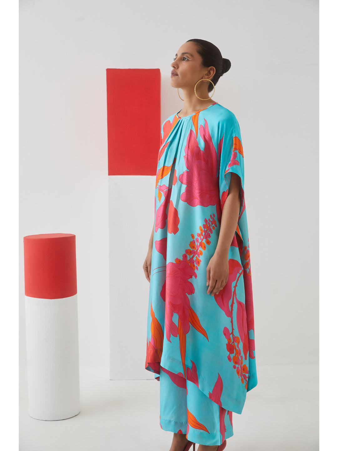 Blue Rose Kimono Kurta+ Trousers