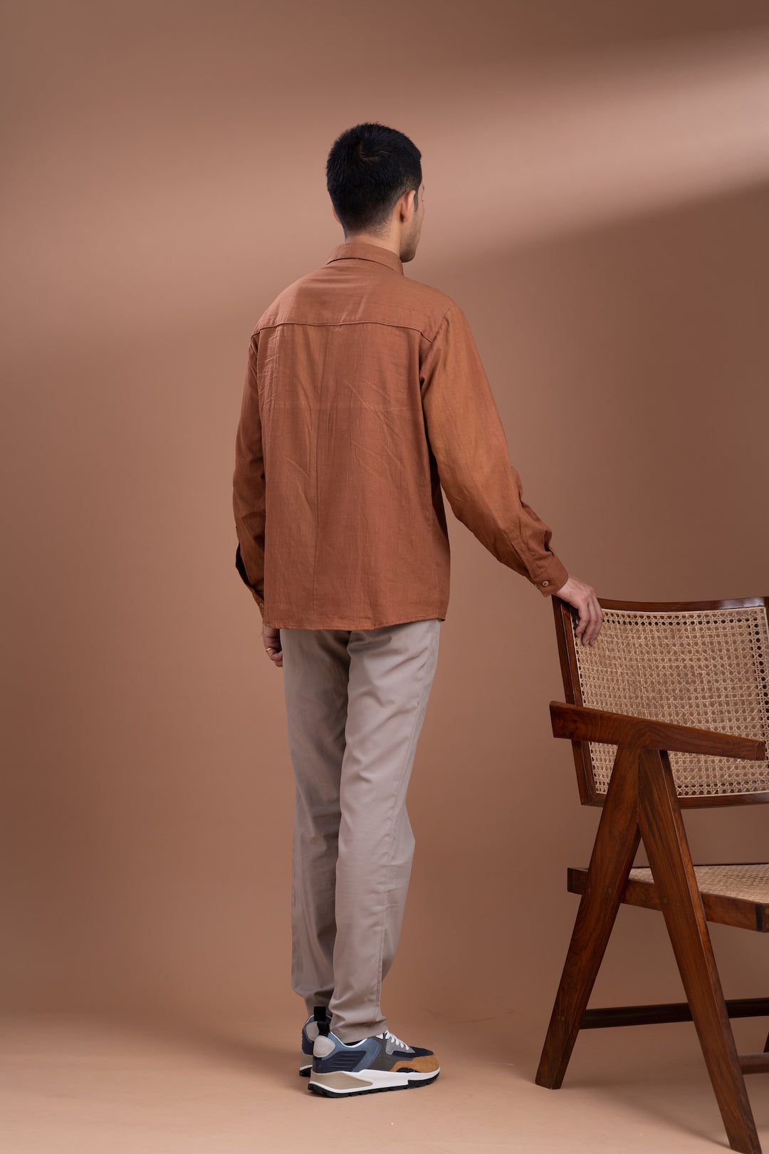 Cinnamon Linen Khadi Shirt