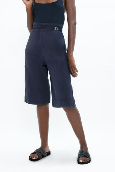 Florence Organic Cotton Bermuda Shorts in Summer Night