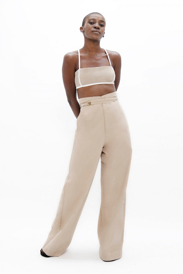 Florence Organic Cotton Pants in Sand