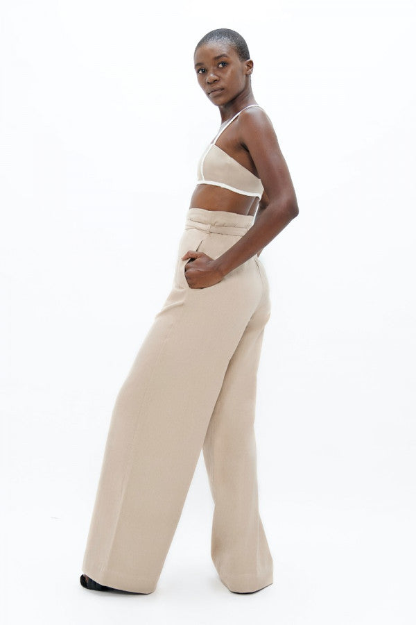 Florence Organic Cotton Pants in Sand