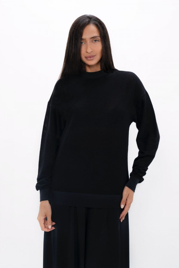 Philly - PYRATEX® Seaweed Fibre Cosy Sweater - Black Sand